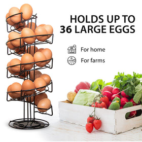 Shop Square Spiral Egg Holder rotates 360 degrees for quick retrieval.