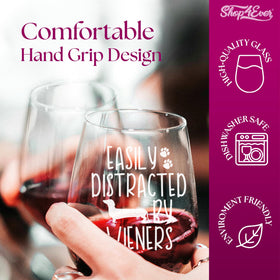 Shop4ever 15oz wine glass ideal for wine, cocktails, or water.