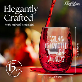 Shop4ever stemless wine glass crystal-clear finish for durable, everyday use.