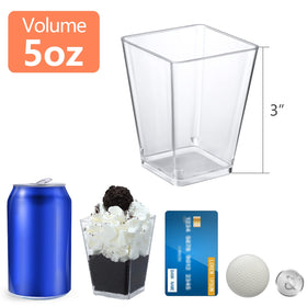 Shopday square clear cups present parfaits and mousses with modern flair
