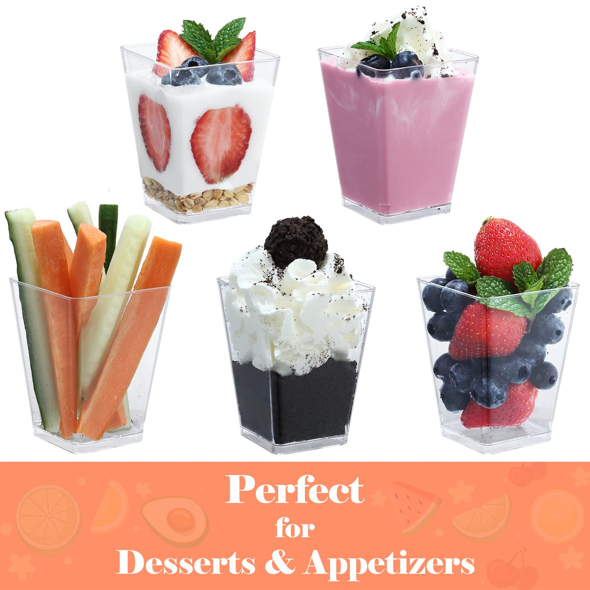 ShopDAY durable stackable cups for easy storage and prep.
