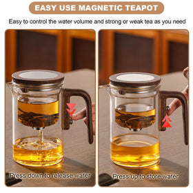 Shopwithgreen Enchanti Tea Pot top view showing removable infuser for loose tea