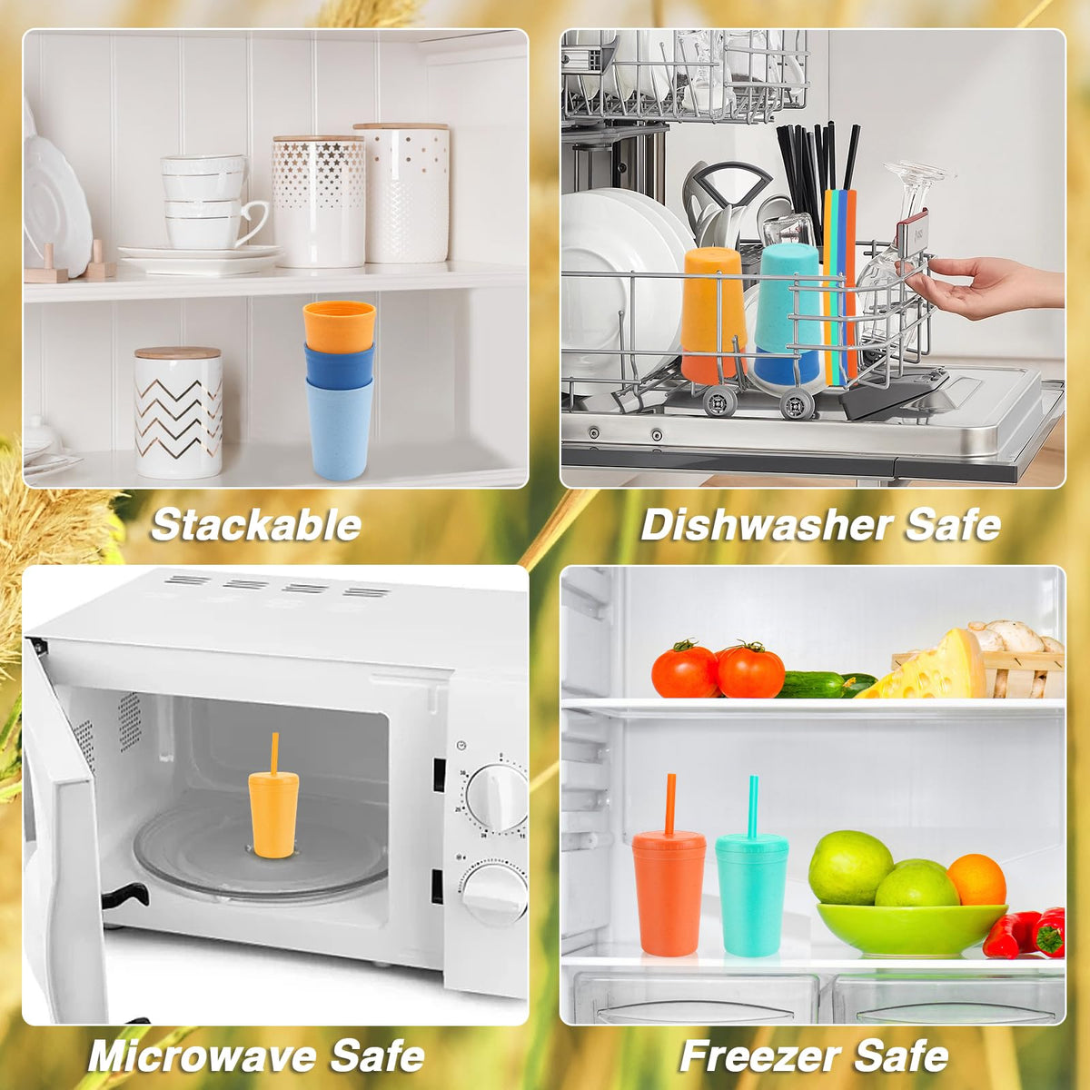 Shopwithgreen stackable design helps keep the kitchen tidy and organized.