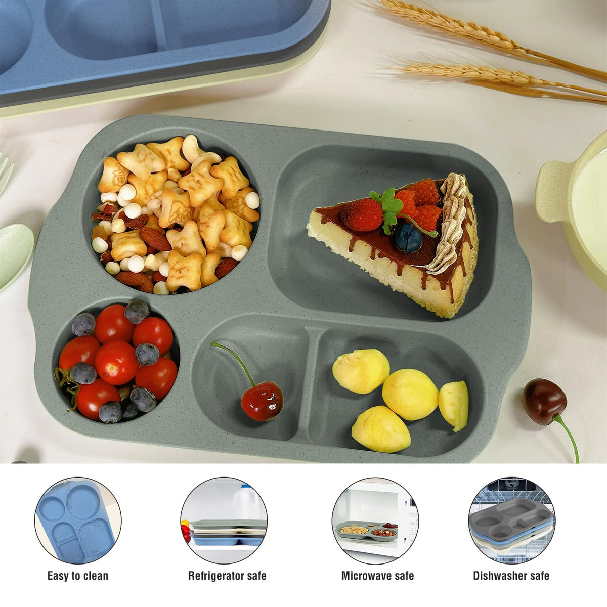 Shopwithgreen wheat straw cups close-up demonstrates microwave-safe convenience.