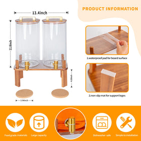 ShoreHao airtight wooden lids help keep drinks fresh between refills.