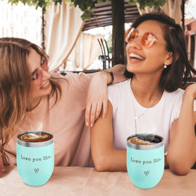 SHOW-YA I Love You Sis keychain complements the mug for gifting