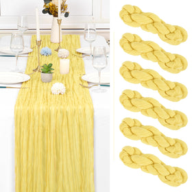 Showgeous cheesecloth table runner 120in, ideal for elegant wedding arch draping