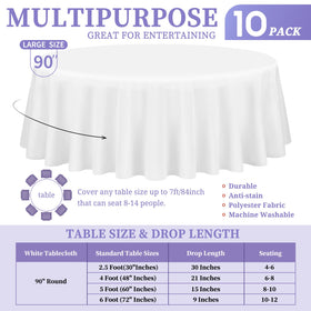 Showgeous round tablecloth texture close-up showing premium polyester feel