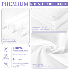 Showgeous stitching detail and folded edge on a 90-inch cloth