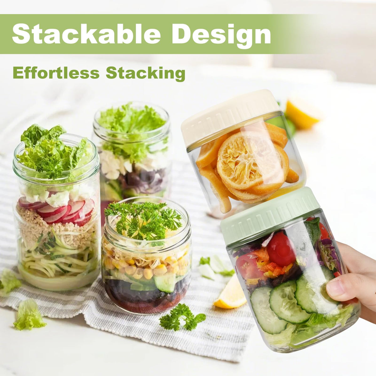 SHOWIN chia pudding jars with lids ideal for portioned snacks and gifts.