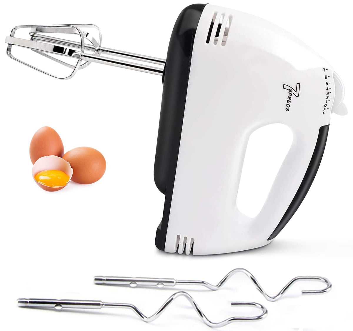 Showvigor electric hand mixer with turbo boost for smooth batter.