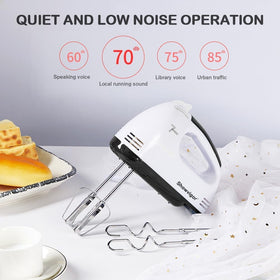Showvigor hand mixer with accessories ideal for whipping cream and kneading dough