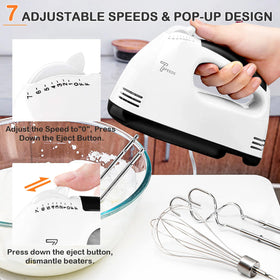 Showvigor eject button allows quick attachment changes and easy cleanup.
