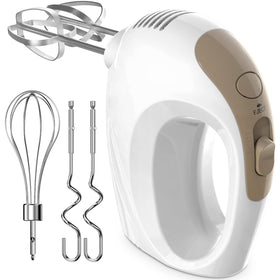 Showvigor hand mixer with whisk attachment ready to whip cream smoothly