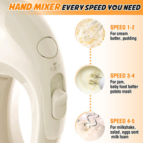 Showvigor handmixer ivory speed dial close-up for precise control