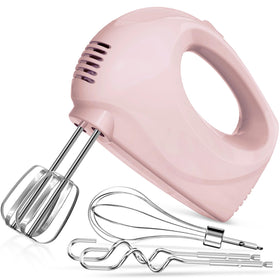 Showvigor handmixer pink compact design for small kitchens and easy storage