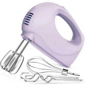 Showvigor Handmixer violet angled view highlighting compact, easy-to-hold design.
