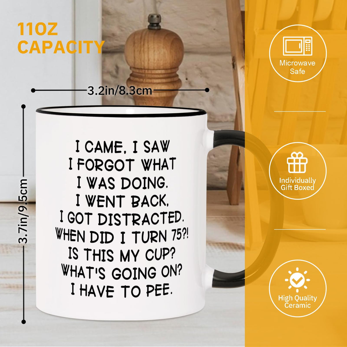 Shqiueos easy-clean mug with smooth walls for fast cleaning