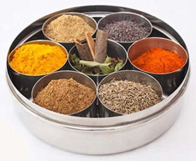 Kitchen spice box on counter keeps spices accessible in reach
