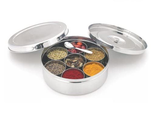 Shradha Trading masala box with seven compartments for organized spice prep
