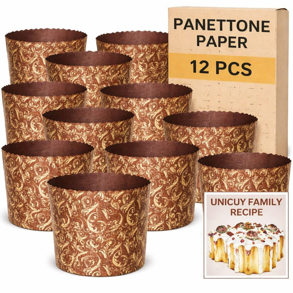 SHSH Trade Group panettone paper mold 12oz pack for easy baking and release.