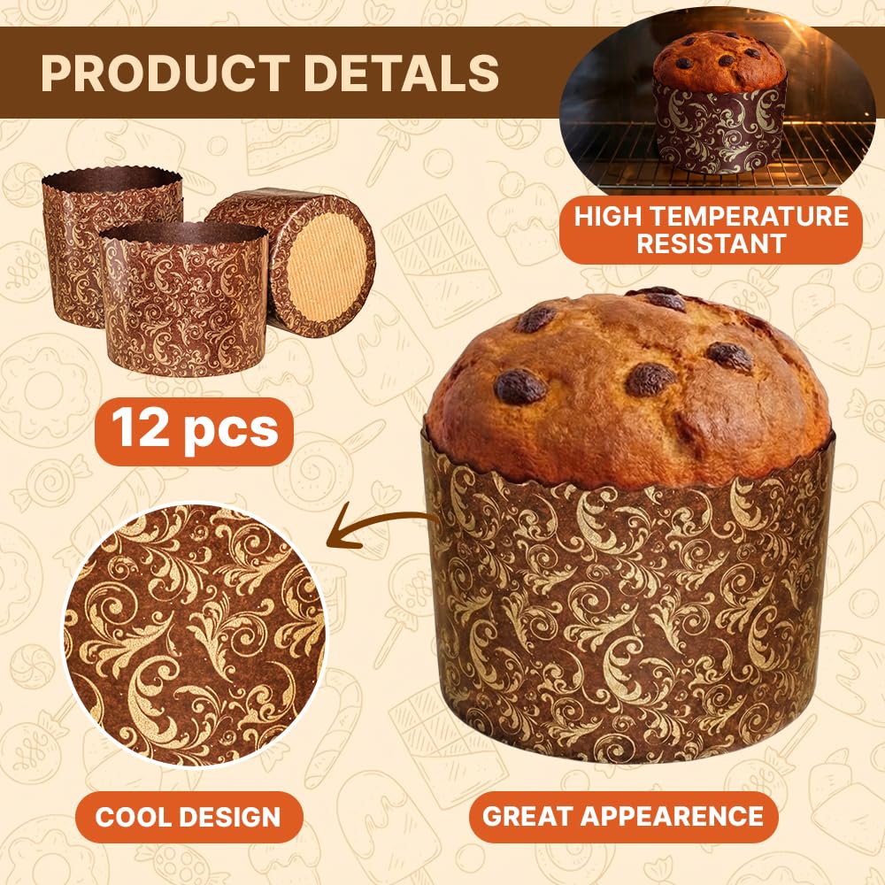 SHSH Trade Group panettone paper mold greaseproof parchment for clean release.
