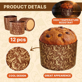 SHSH Trade Group panettone paper mold greaseproof parchment for clean release.