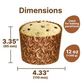 SHSH Trade Group panettone paper mold oven and microwave safe for versatile baking.