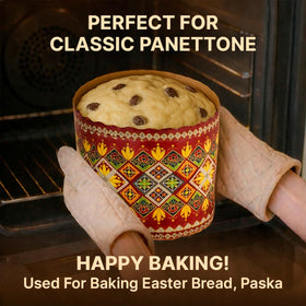 SHSH Trade Group Dimensions 4.3 x 3.4 inches fit standard panettone sizes