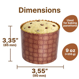 SHSH Trade Group panettone paper mold with non-stick bottom for clean release