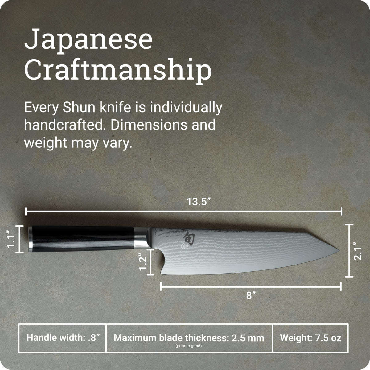 Shun Classic 8-inch Kiritsuke in kitchen with vegetables for versatile prep.
