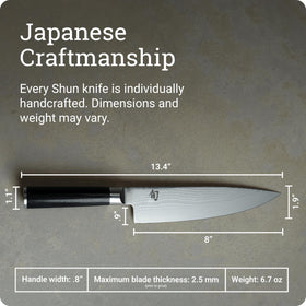 Handcrafted in Japan, a Shun Classic knife exudes traditional artistry