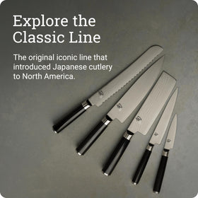 Handcrafted in Japan with heritage craftsmanship and Damascus aesthetics.