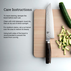 Shun Hinoki cutting board FSC-certified wood supports sustainability