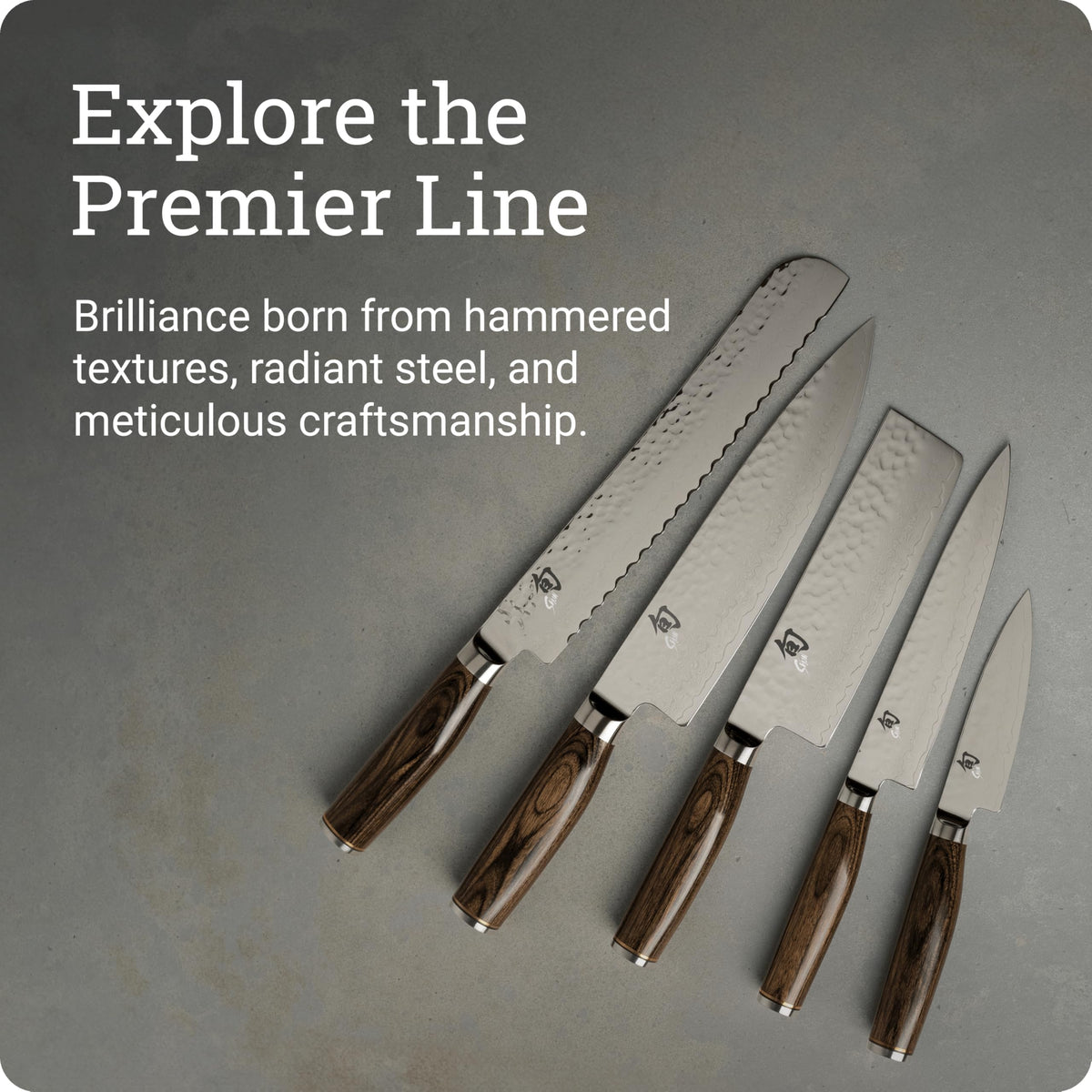 Shun Premier includes free sharpening and honing for edge care.