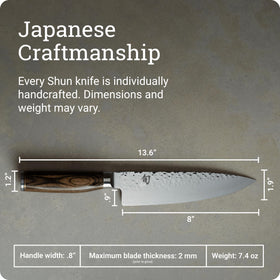 Shun Premier handcrafted in Japan showcases traditional craftsmanship.
