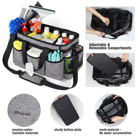 Shupaii wearable caddy with waist belt for hands-free cleaning.