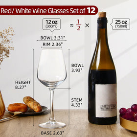 SHYRC 12-piece wine glass set enhances entertaining at parties and weddings.
