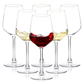 SHYRC wine glass set, 12oz capacity, ideal for red or white wine tasting.