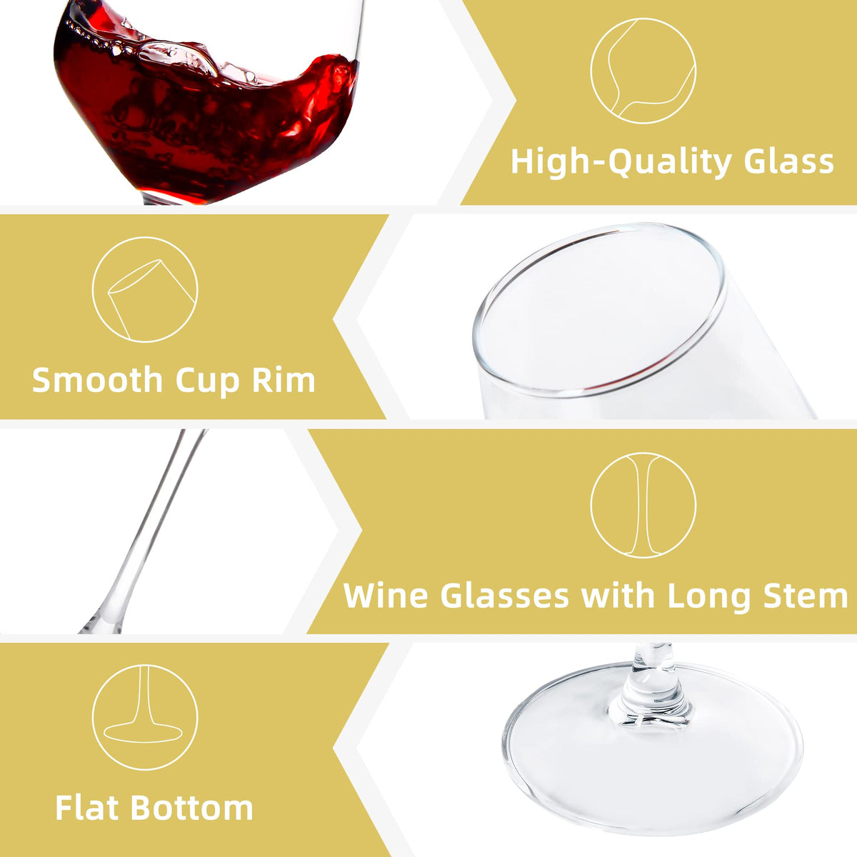 SHYRC clear glass reflects wine luster for elevated visuals.