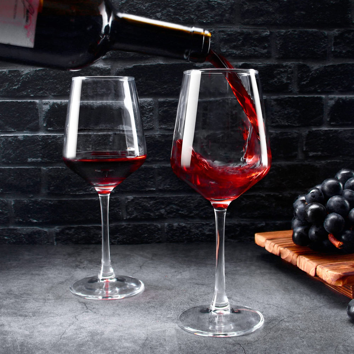 SHYRC stemmed glasses help concentrate aromas for better tasting notes.
