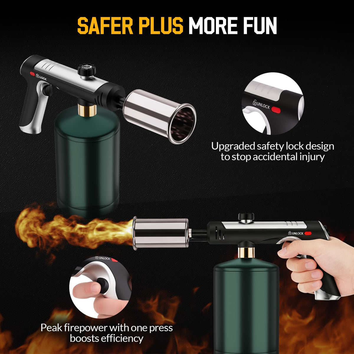 Siasky torch delivers powerful, stable flame for grilling and cooking