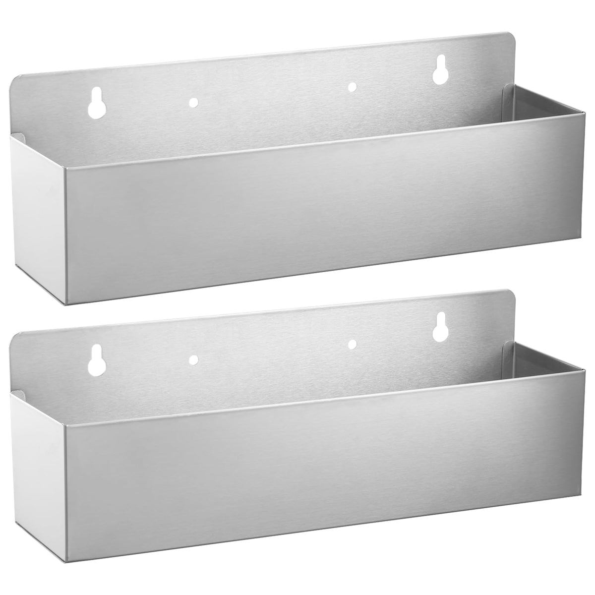 Sibosen 2-pack 15-inch rail bottle holder, left view, wall-mounted for neat organization.