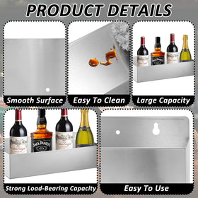 Sibosen 2-pack 15-inch rail bottle holder, top view, maximizes space efficiently.