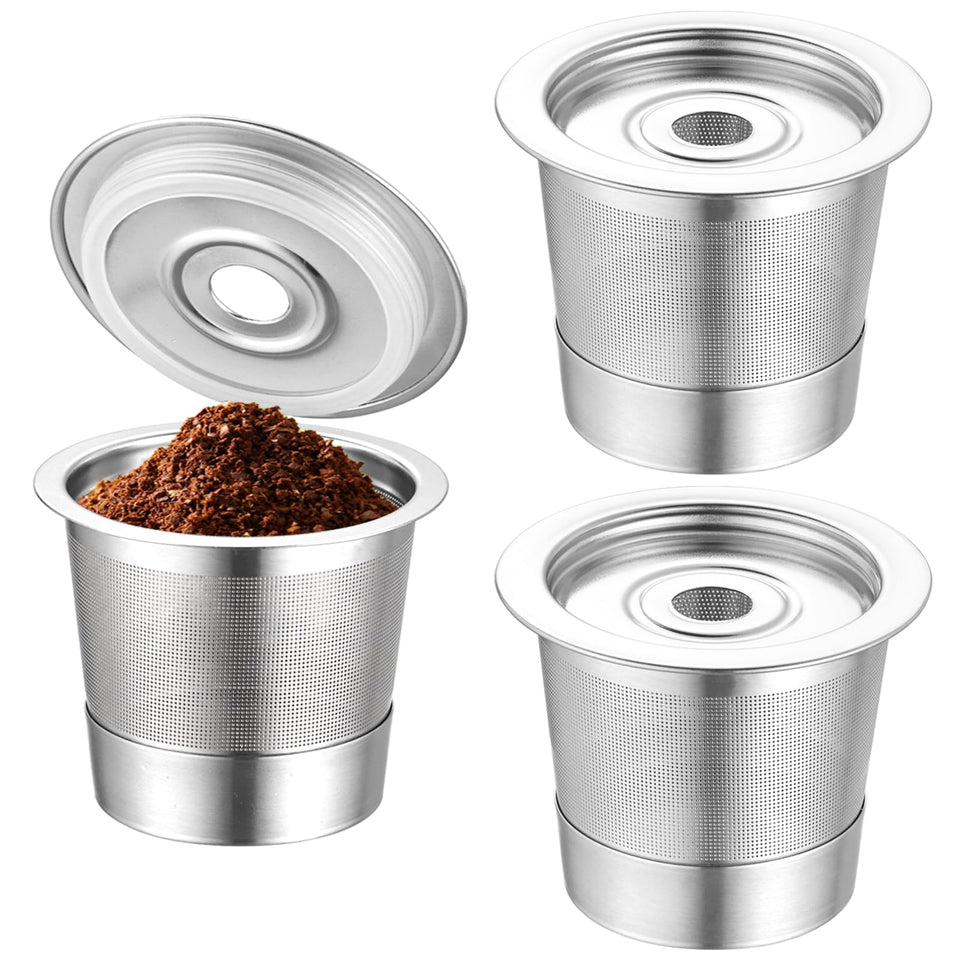 Sibosen 3-pack reusable K cups for Ninja PB051 and CFP101, reduce waste