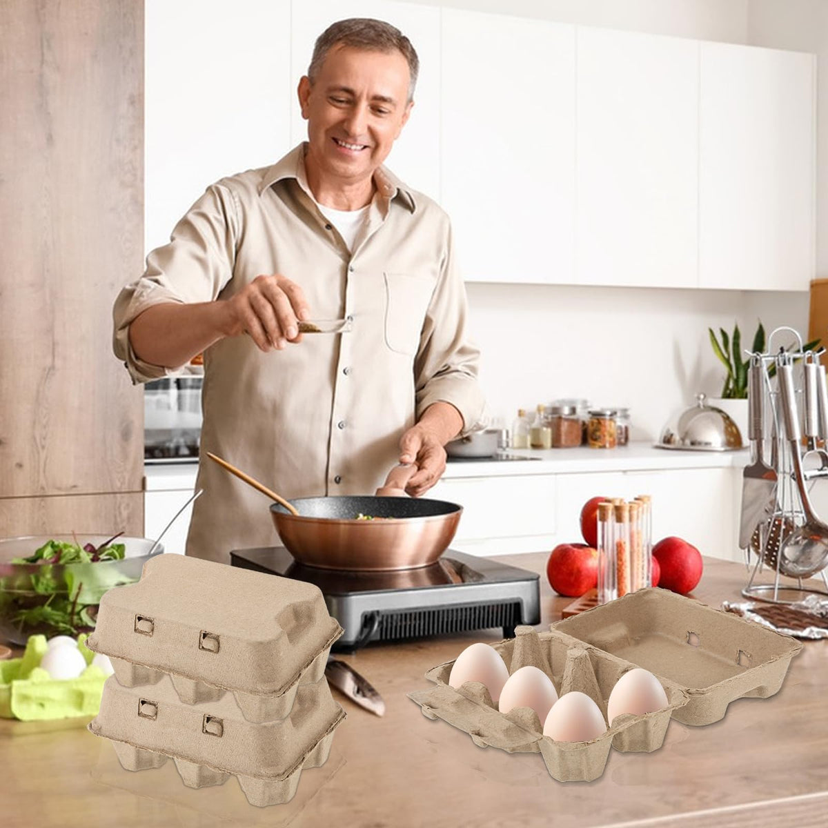 Market-use Sibosen duck egg cartons protecting eggs during transport and display.