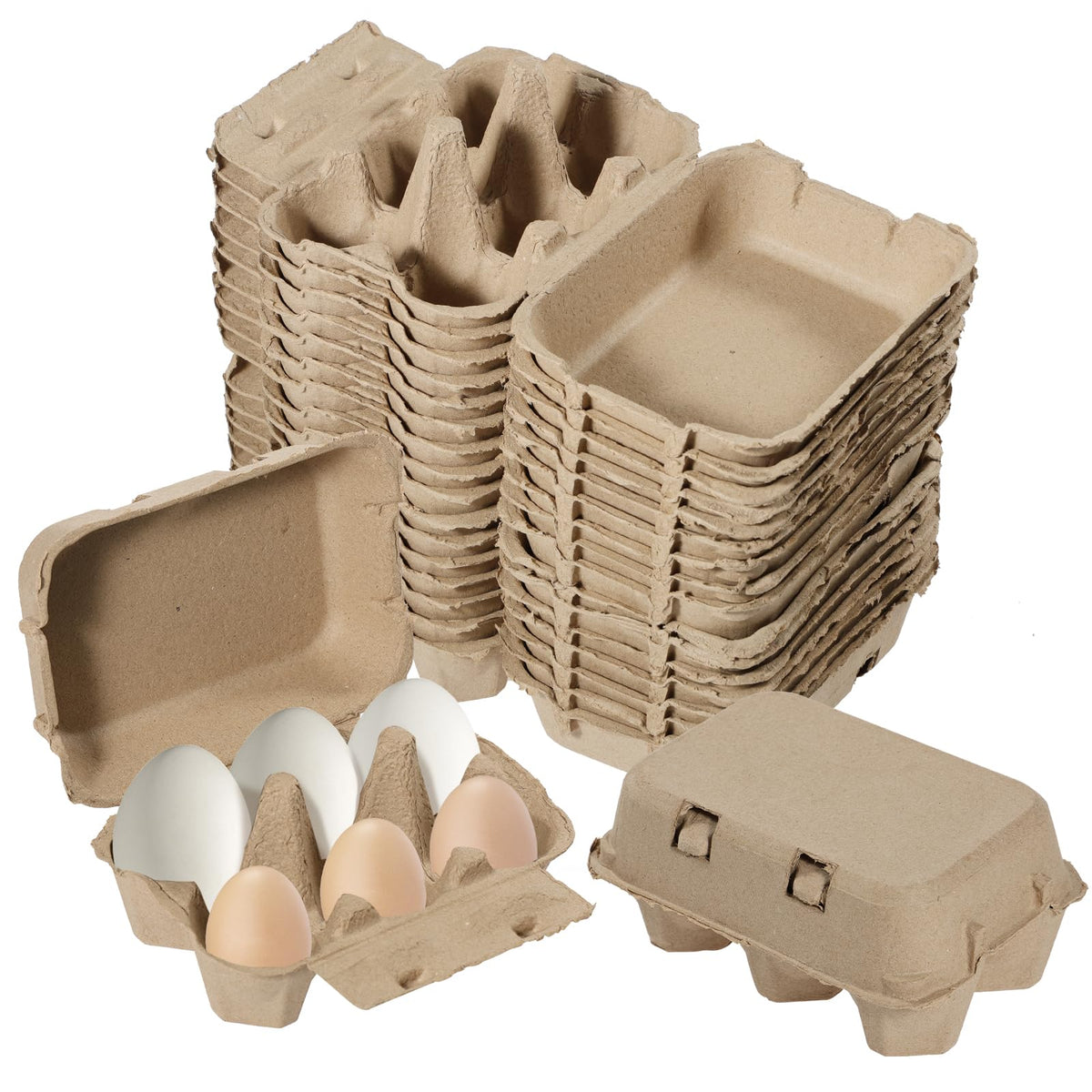 Sibosen jumbo duck egg carton, top view, organized storage