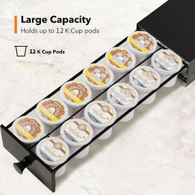 SICHEER K Cup Organizer with black finish adding sleek style to the counter