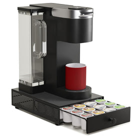 SICHEER K Cup organizer drawer holding 24 pods for easy access.
