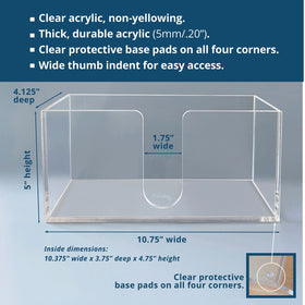 Interior dimensions of Sicily holder showing towel compatibility for folds